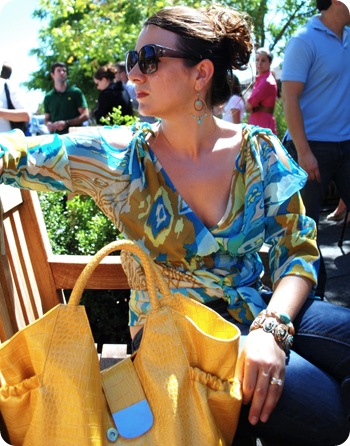 yellow handbag