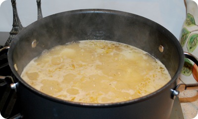 cooking potatoes