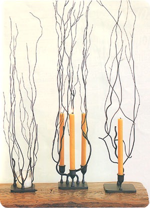 willow candle holders