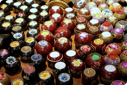 china town flower candles