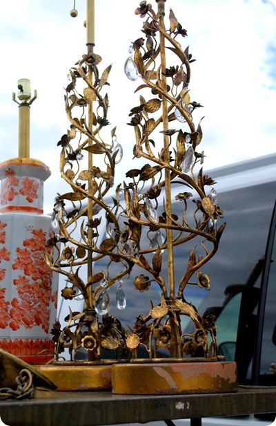 golden filigree lamps