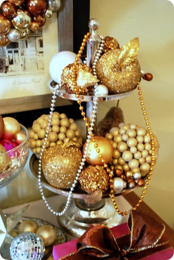 golden fruit on silver