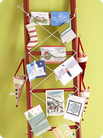 painted ladder card display bhg