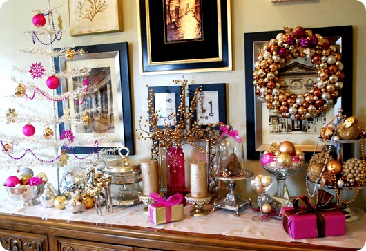 silver and gold sideboard