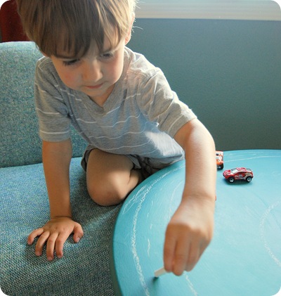 boy at table