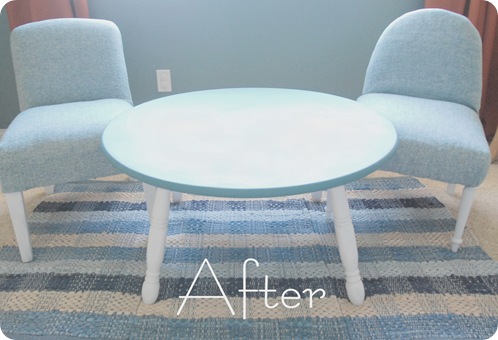 chairs and table after