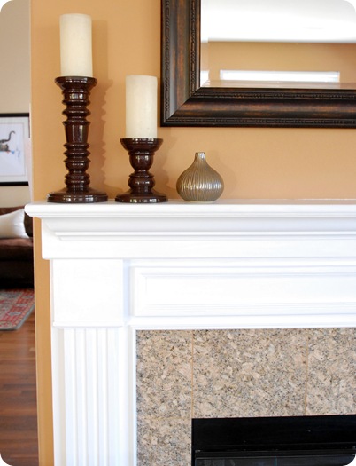 fireplace mantle corner