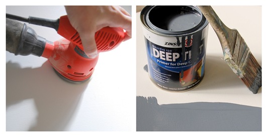 sand and dark primer