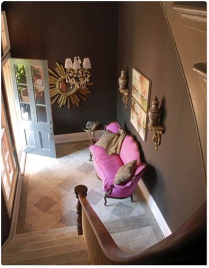 brown foyer house beautiful