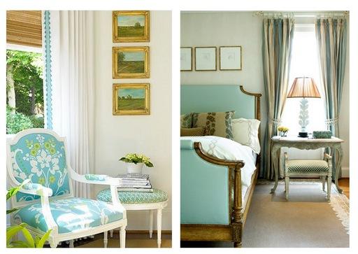 teal blue furnishings