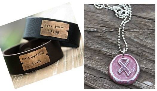 cuff and pink ribbon