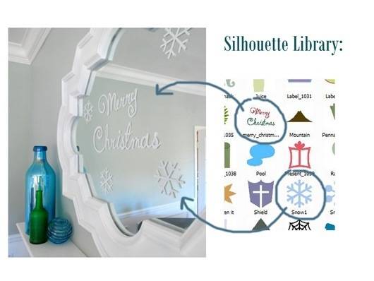 silhouette vinyl snowflakes