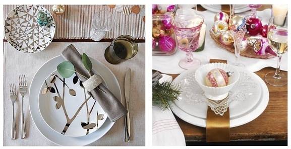 white holiday place settings