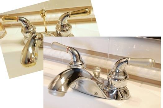 bathroom fixture before and after