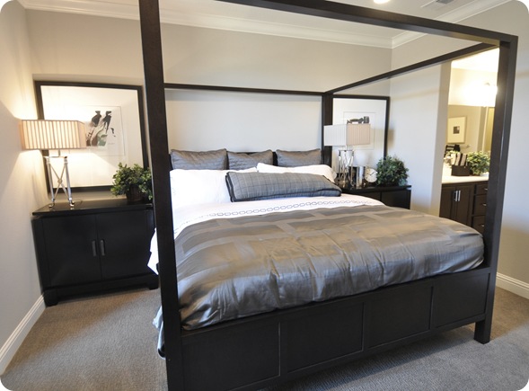 black master bed