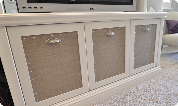 grasscloth on doors