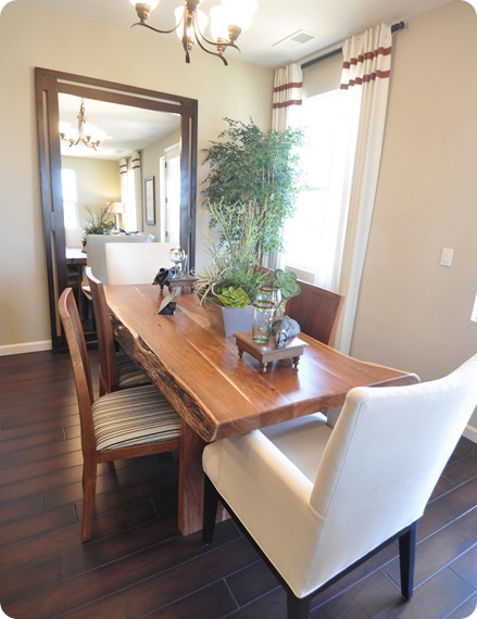 rustic table mismatched chairs