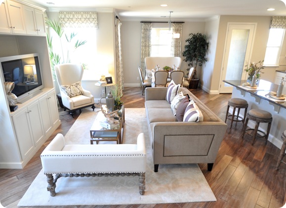 sitting area nailhead sofa