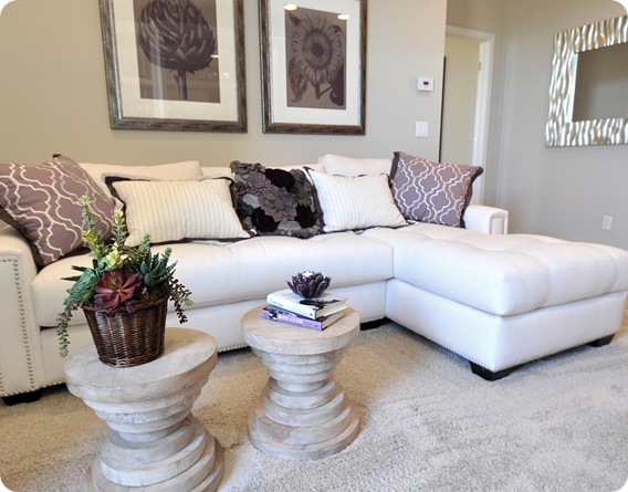 white sectional