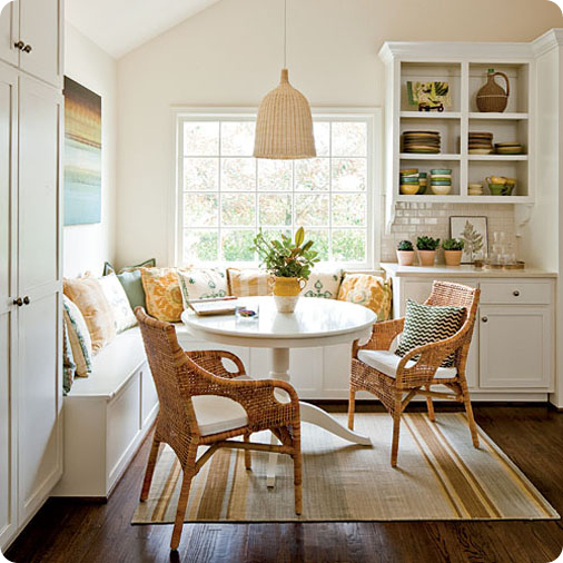 southern living kitchen nook via hookedonhouses