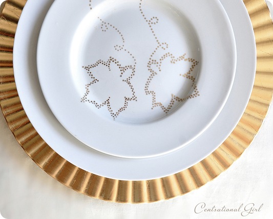 dot painted accent plate cg