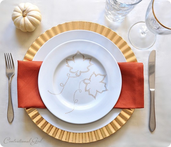 falling leaves accent plate cg