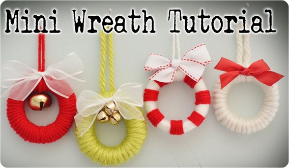 mini yarn wreaths