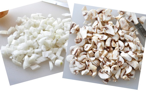 onions and mushrooms