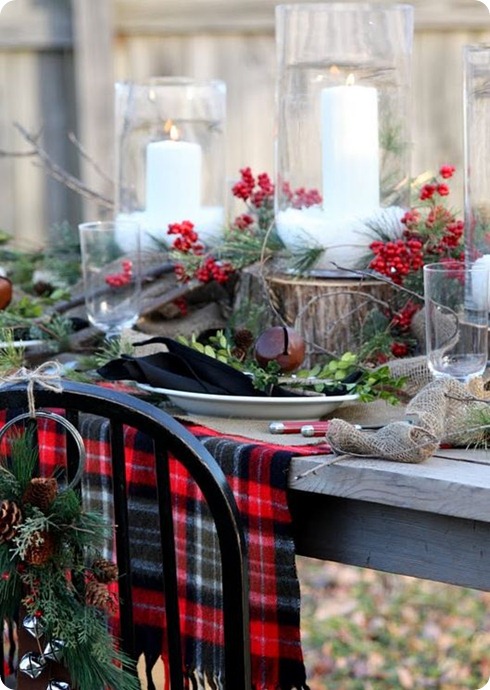 plaid outdoor tablescape sweet somethign design