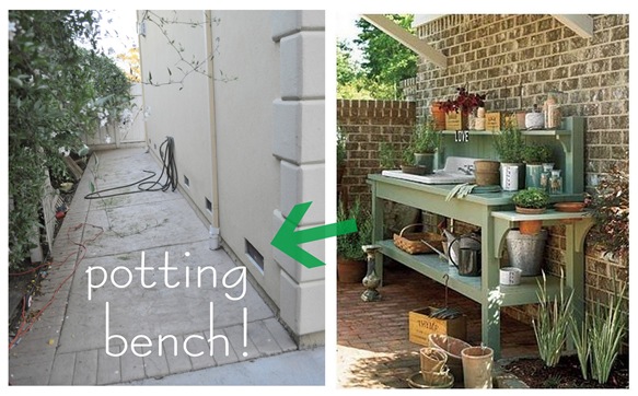 potting bench side yard