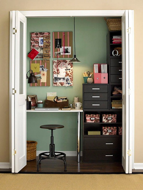 office in closet bhg