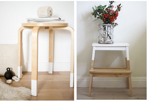 paint dipped stools