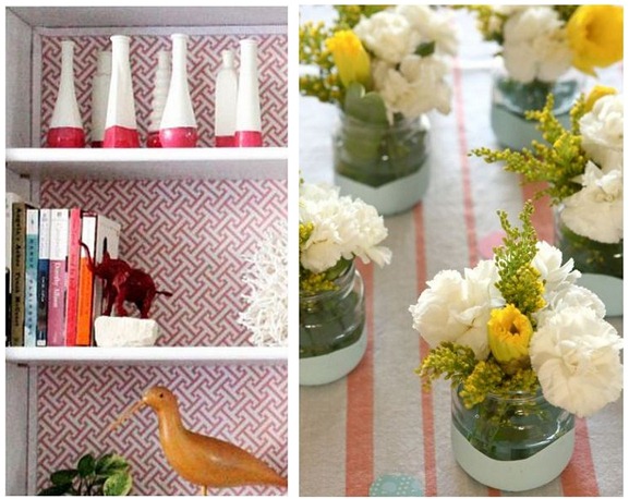 paint dipped vases