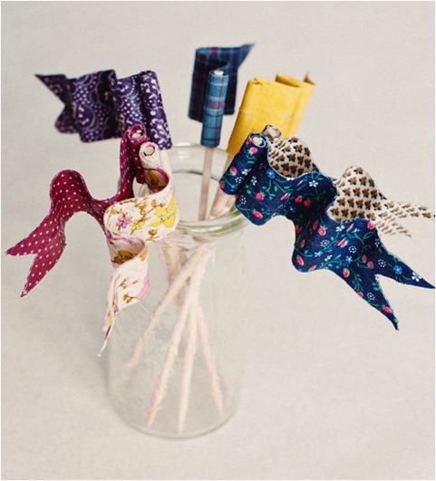 bendable fabric cake flags