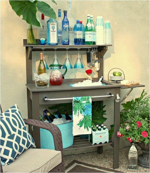 potting bench turned bar thecreativityexchange