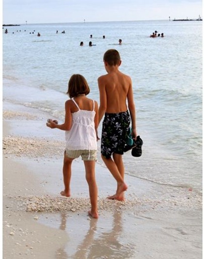 kids on beach