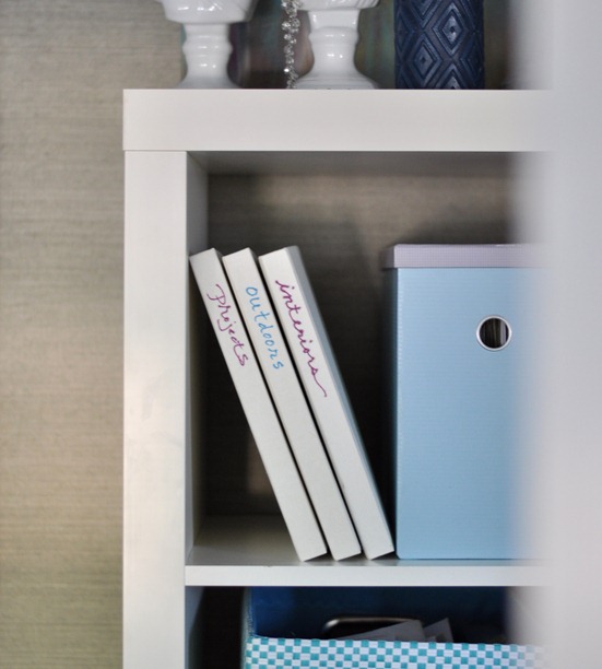 volumes on shelf