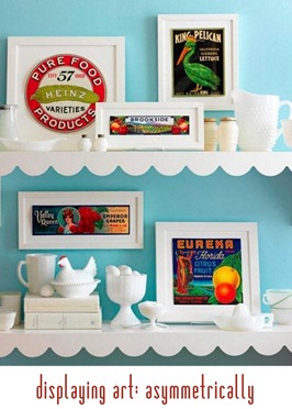 displaying art asymmetrically