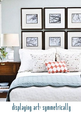 displaying art symmetrically