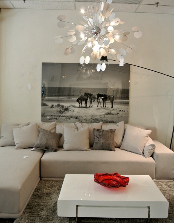 modern chandelier and art montreal