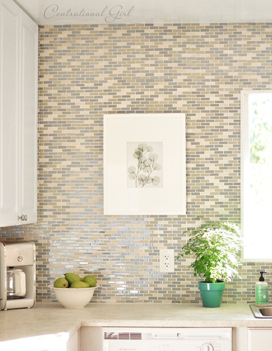 green blue backsplash tile centsational girl