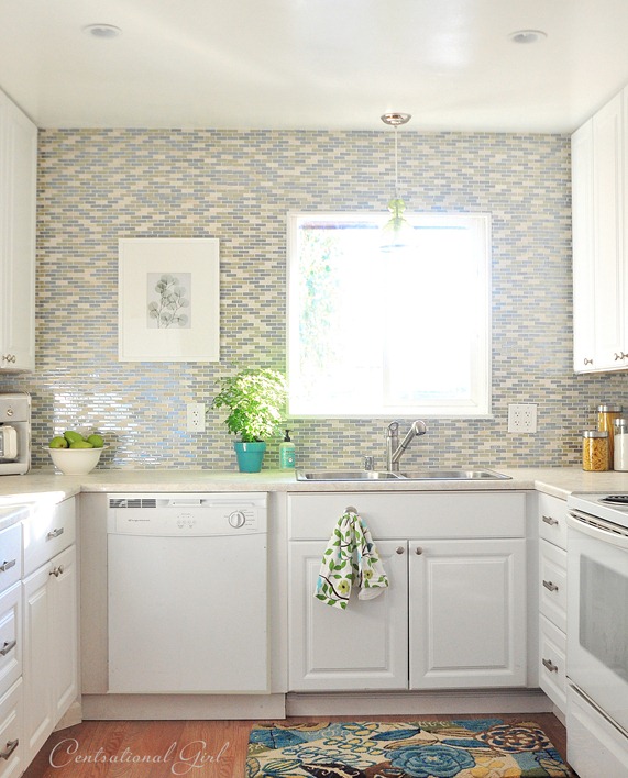 wall of glass tile centsational girl