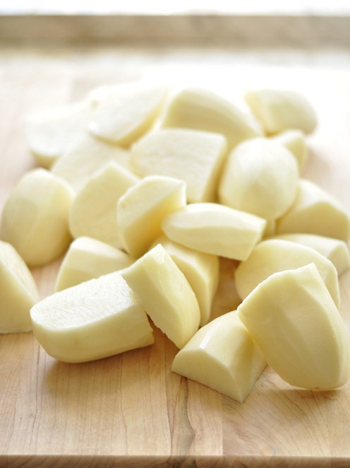 chopped potatoes
