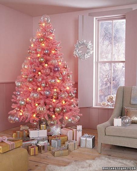 martha stewart pink christmas tree