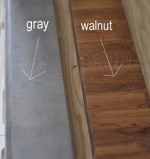 gray v dark stain