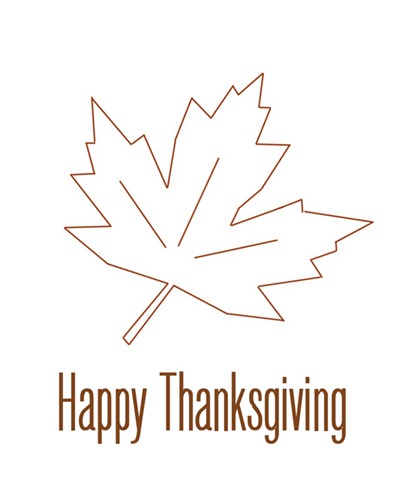 happy thanksgiving maple leaf