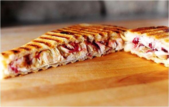 leftover turkey and swiss panini
