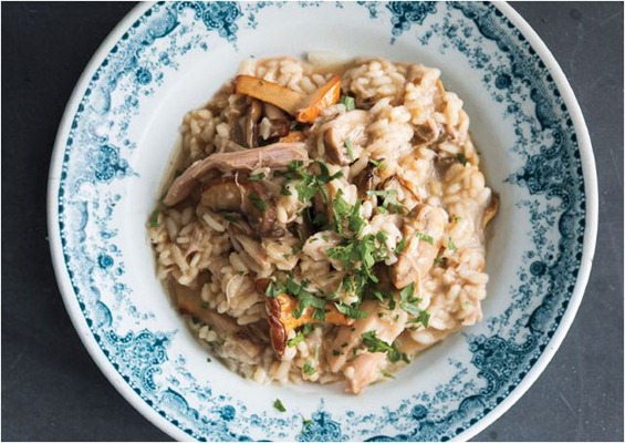 turkey and mushroom risotto