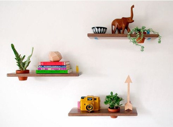 wall mounted plant shelves