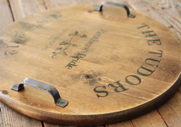 wine barrel inspired tray lilblueboo